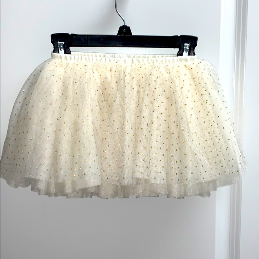 Mudpie toddler gold dot skirt